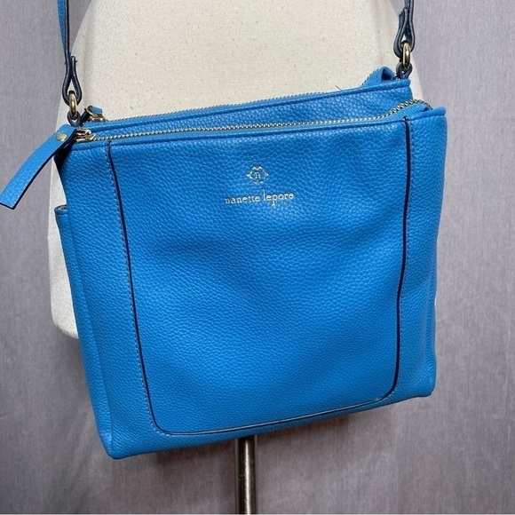 Nanette Lepore Massena Triple Compartment Blue Crossbody - Picture 3 of 7